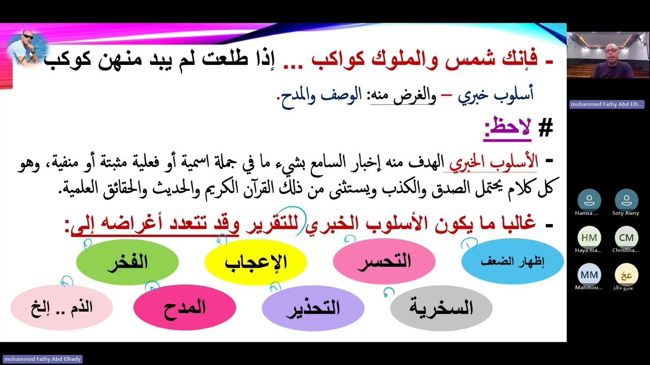 الأساليب الخبرية والإنشائية في البلاغة + الفصل 10 و 11 من رواية واإسلاماه 2ث ف2 2026م