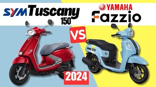 SYM Tuscany 150 vs Yamaha Fazzio | Side by Side Comparison | Specs & Price | 2024