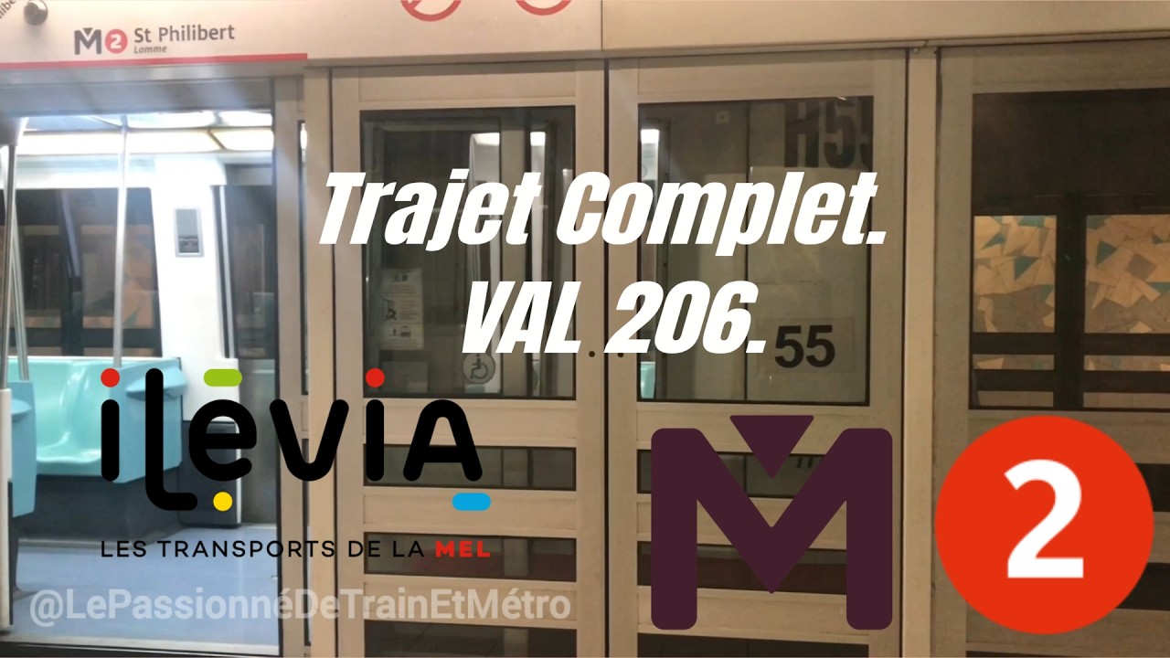 [ MÉTRO LILLE LIGNE 2 🔴]. Trajet Complet à bord de la Rame HP 55.