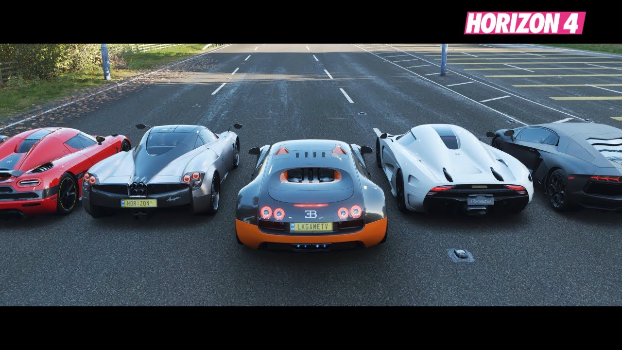 FH4 EPIC DRAG RACE - 599xx Evo, Huayra Bc, ST1, Jesko, Regera, F12 ...