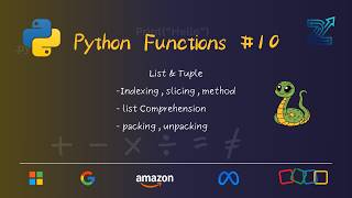 Python Tutorial Episode 10 | Lists & Tuples Explained | List Comprehension, Packing & Unpacking