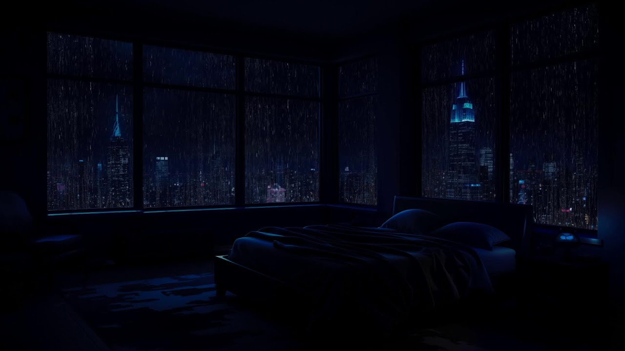 Rainy Urban Nights: Find Peace and Relaxation Amidst City Rain 🌧️ NYC Amnience