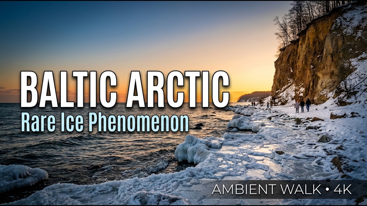 Winter Wonderland Walk 4K ❄️ Gdynia, Poland 🧊 Frozen Sea & Ice Ridges (Torosy)