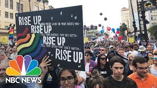 LGBTQ Rights Marches: A Mix Of Pride, Resistance Against President Donald Trump | NBC News