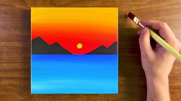 Sunset Painting | Acrylic Painting Tutorial for Beginners | Step by Step Tutorial
