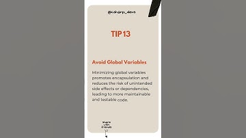 Avoid Global Variables #coding #dotnet #csharpprogramming