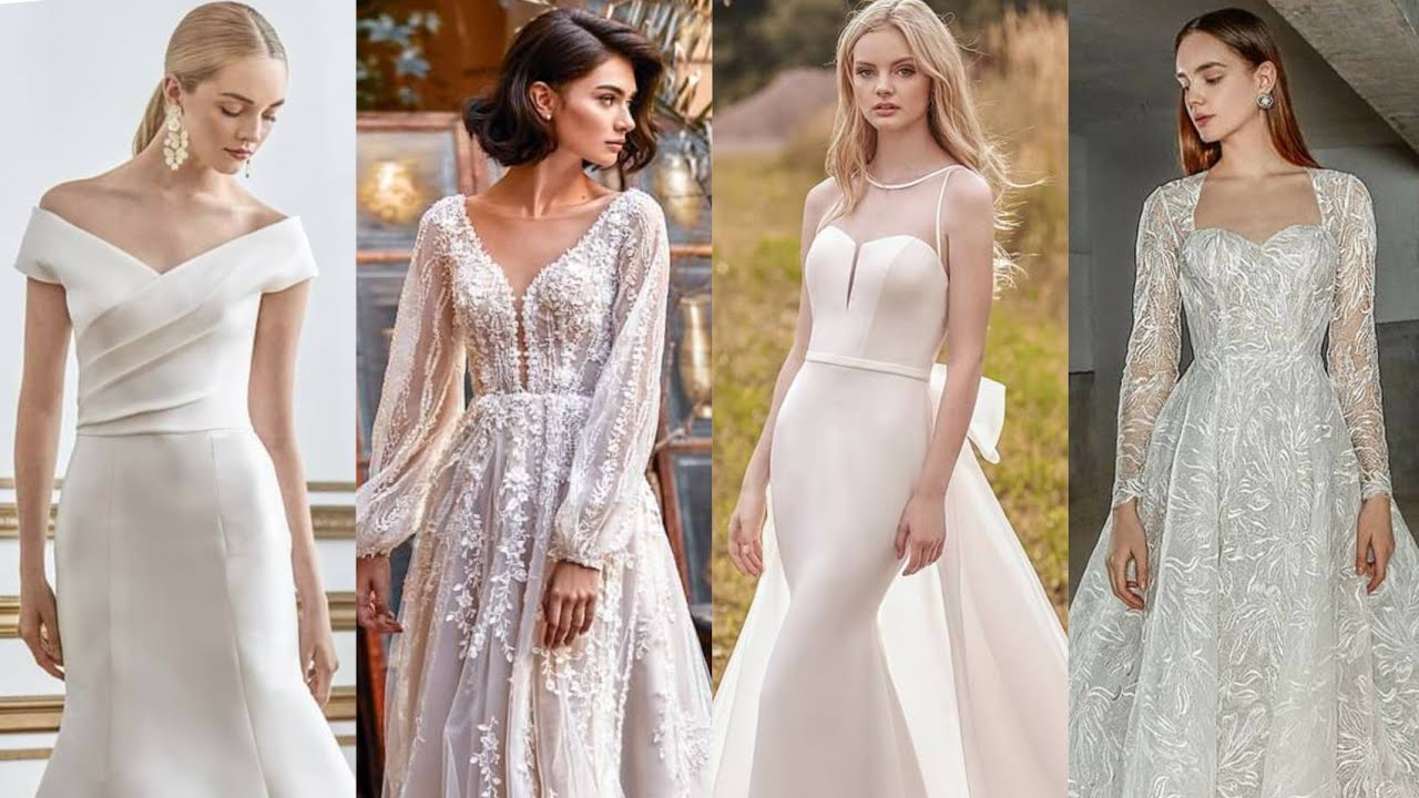 white bridal frocks