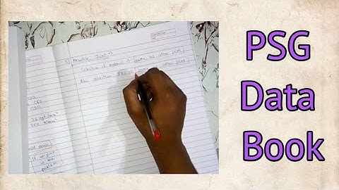 How to use PSG data book