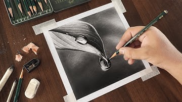 How to draw Water Drops on a LEAF!