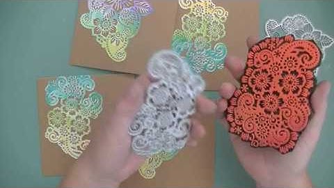 DIY Foam stamp stamped images die cut using the same die cut die