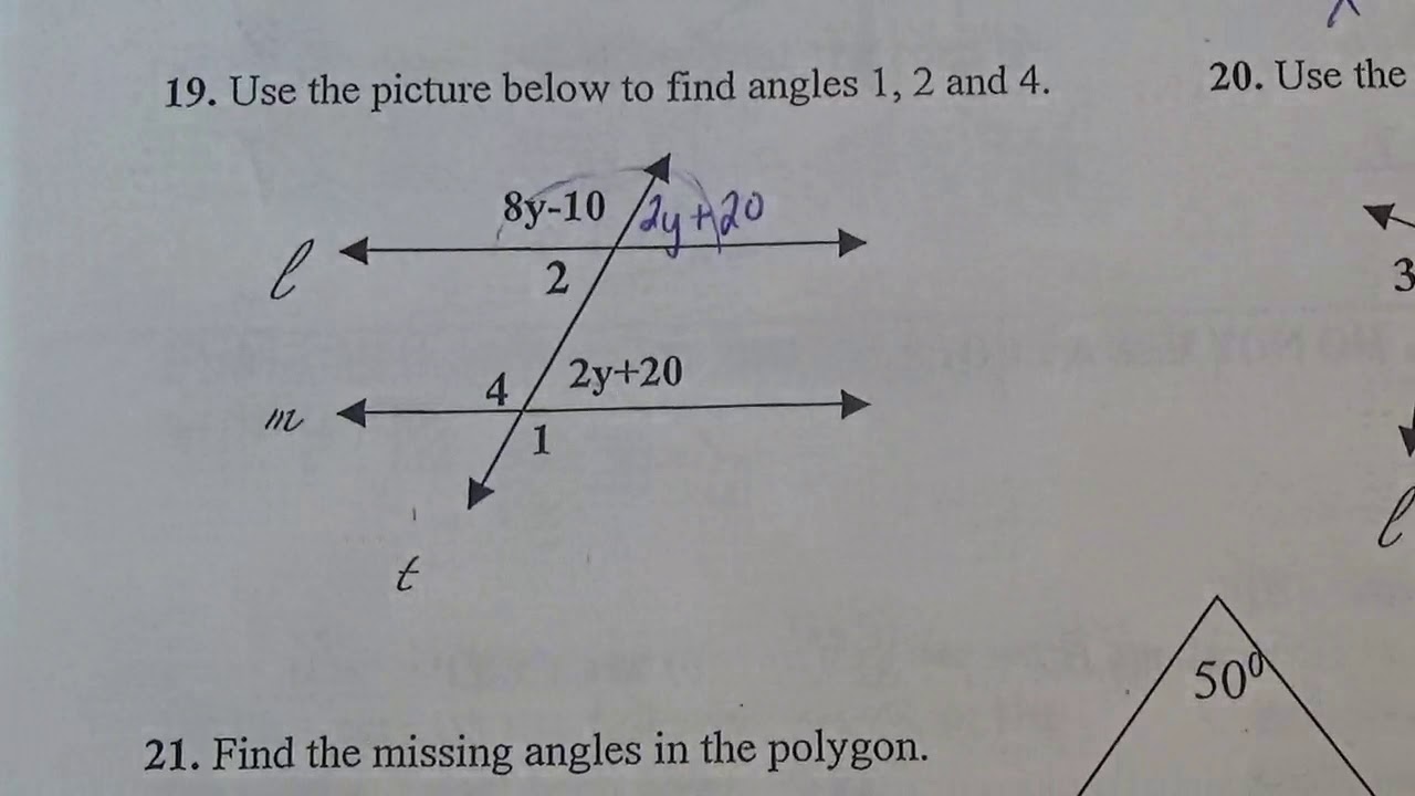 Geometry 8 Review Sheet Answers - YouTube