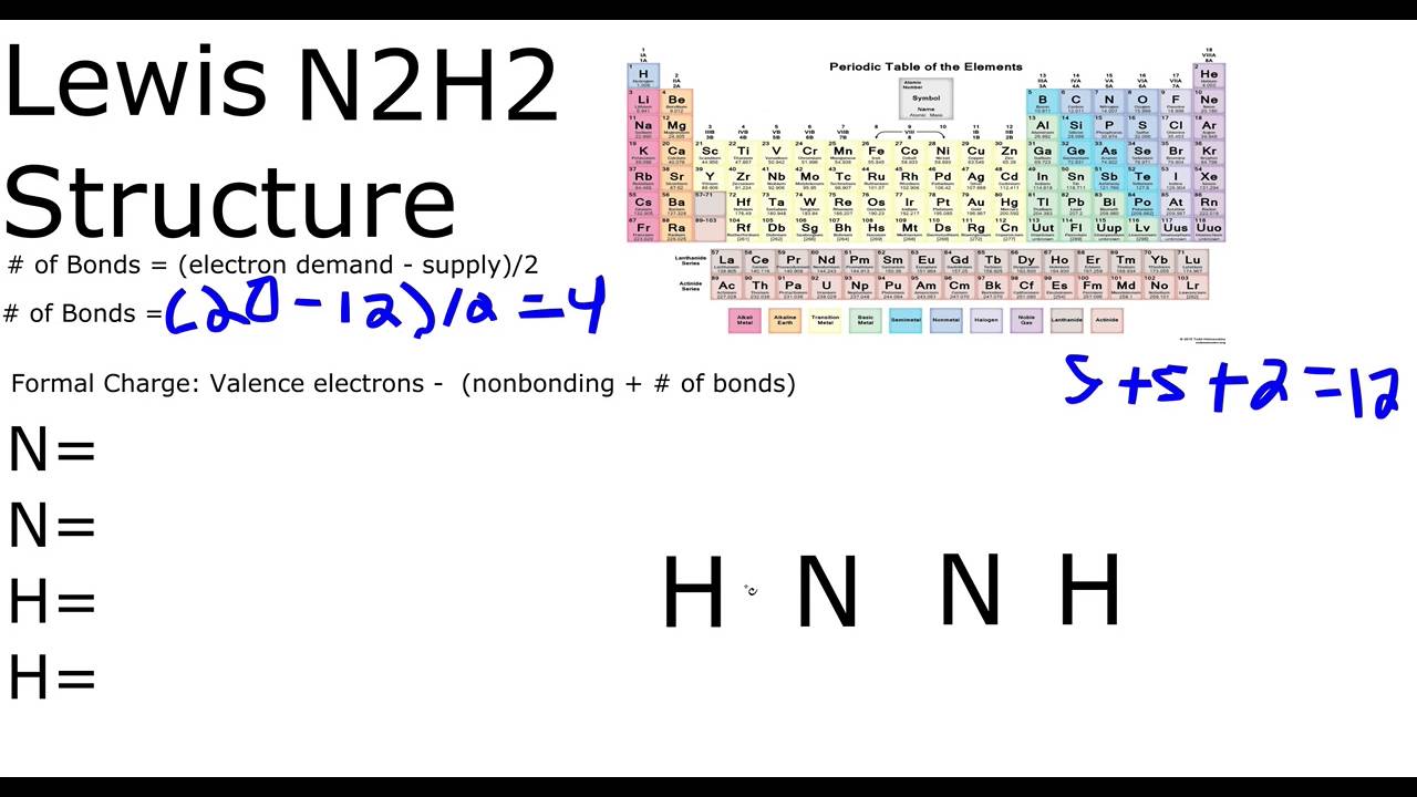 N2H2 Lewis Structure - YouTube
