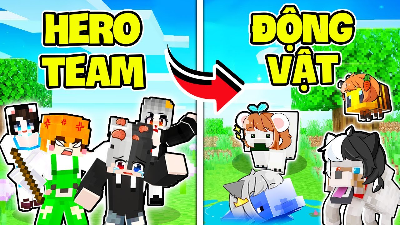 Minecraft nhưng Bạn Là Động Vật | Siro Cay Cú Vì Kamui Team Up Cùng Sammy Và Mèo Simmy