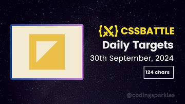 CSS Battle Daily Targets Solution | 30th September, 2024 | #html #css #cssbattle