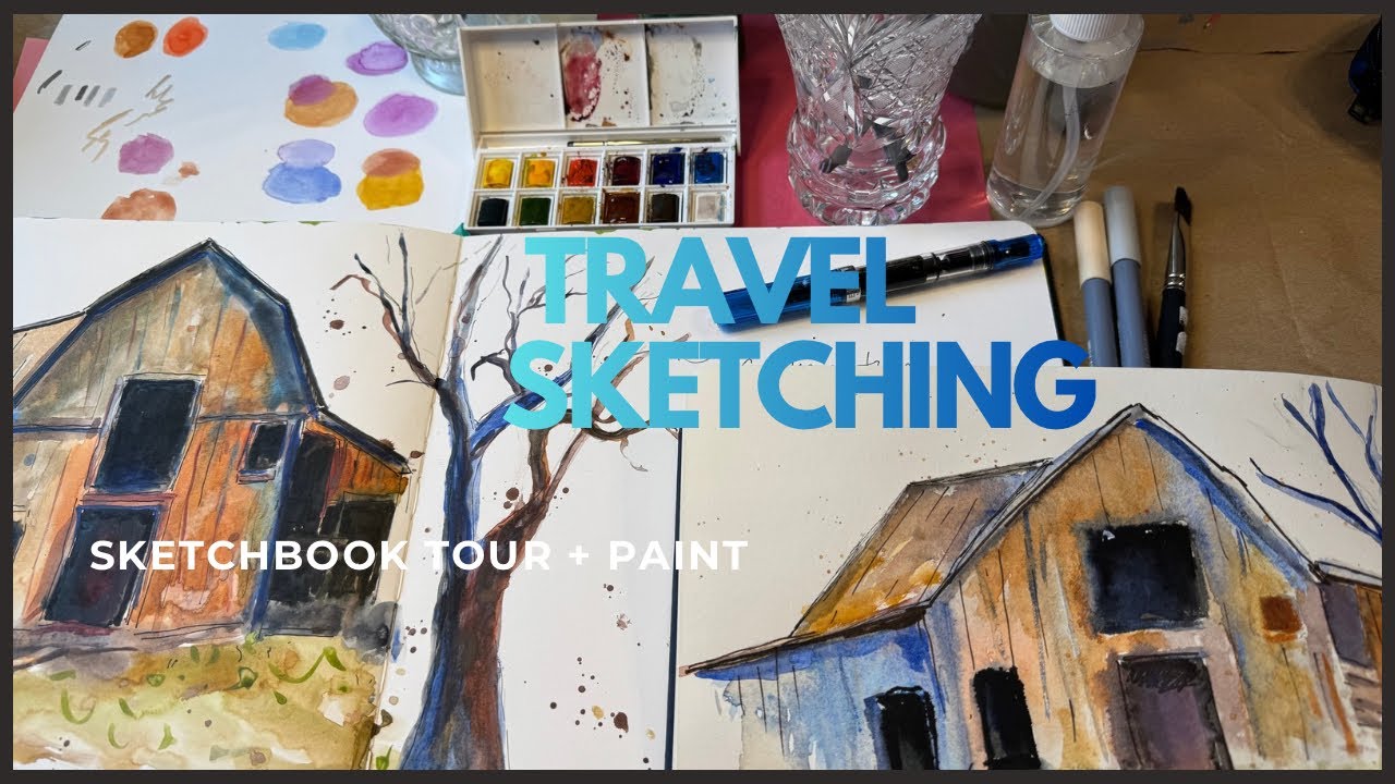 Зарисовки из путешествий, акварель и акриловая гуашь / Рисуем вместе