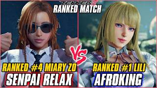 TEKKEN 8 - SENPAI RELAX (Ranked #4 Miary Zo) vs AFROKING (Ranked #1 Lili) -T8 RANKED MATCHES