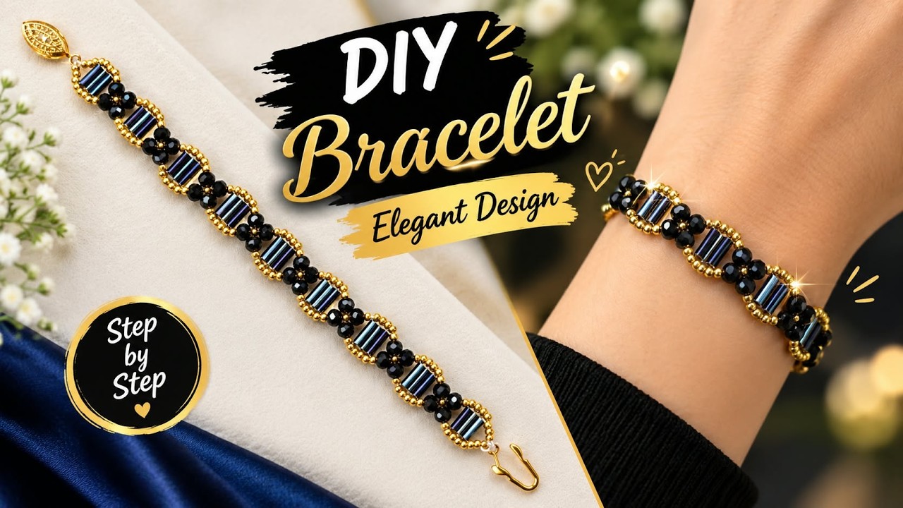 How to make a beaded bracelet. Easy bracelet tutorial for beginners ...