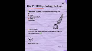 🧠 Day 36 | RemoveDuplicates from String in Java| String Interview  #shorts #ytshorts #youtubeshorts