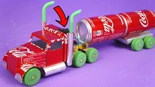 Increíble Camión de Coca-Cola hecho con latas de aluminio y motor DC