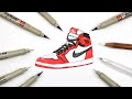 How to Draw Air Jordan 1 (Nike Shoes)