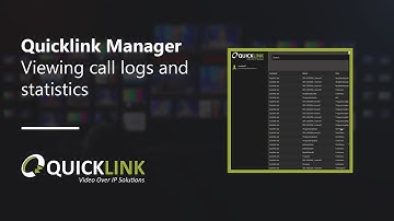 QuickLink StudioManager: Viewing call logs and statistics
