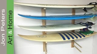 Learn how to build a simple surfboard rack using 2 x 4