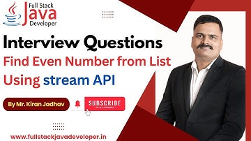 Find Even Number from Integer List using Stream API | Learn with Kiran Jadhav