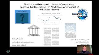 World Constitution Day 2026 Modern Constitutional Executive the Next UN Secretary General