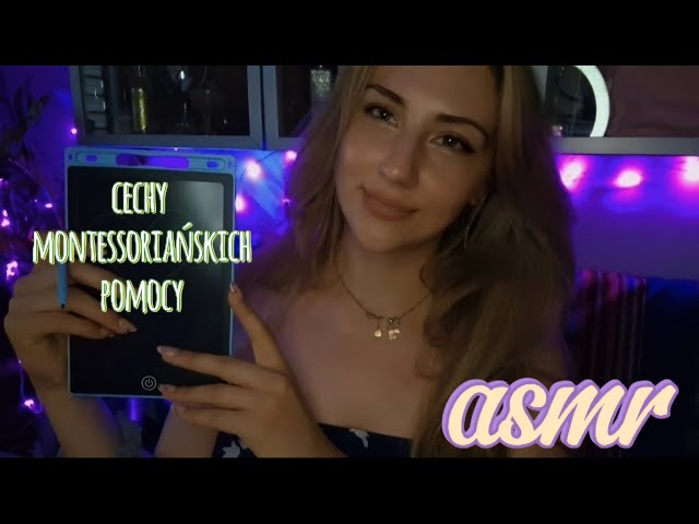[ASMR PL] Cechy montessoriańskich pomocy ❤️💬💤 (szept, tapping, pisanie)