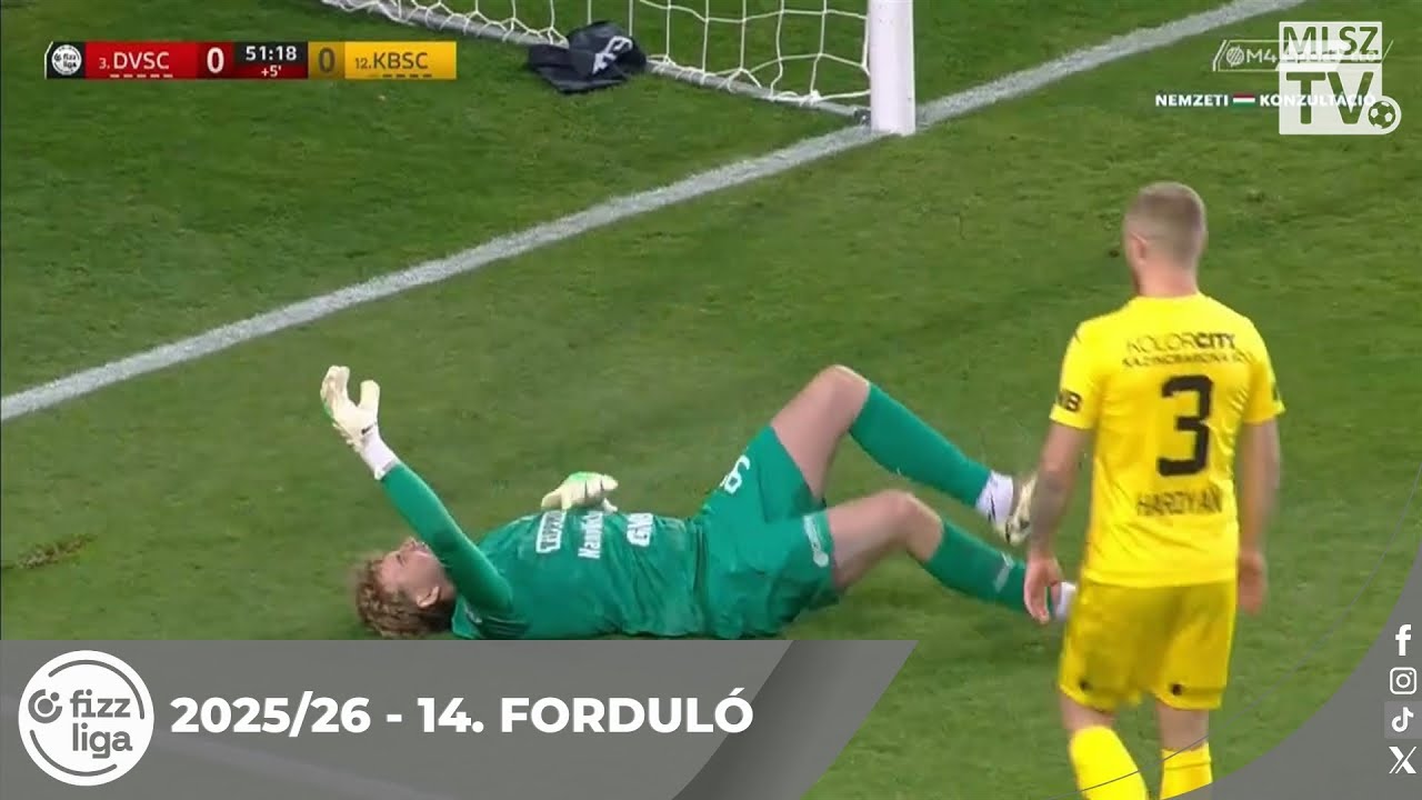 DVSC – Kolorcity Kazincbarcika SC | 2-1 | (0-0) | Fizz Liga | 14. forduló | MLSZTV