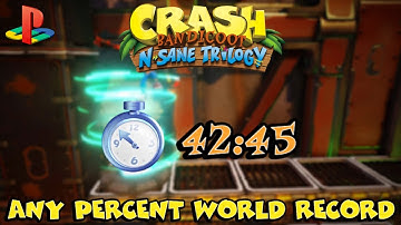 (World Record) Crash Bandicoot Any% Speedrun in 42:45 (PS4)