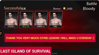 Thank you very much SYRIE Legion | Last Island of Survival | Last day Rules Survival