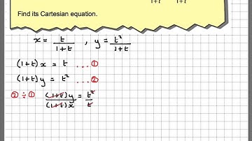 Finding the Cartesian equation of a parametric equation