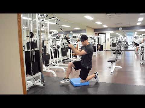 Kneeling rope pull over