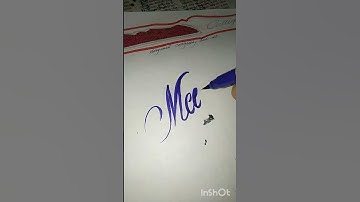 brush pen writing #Girlname Meena calligraphy #short