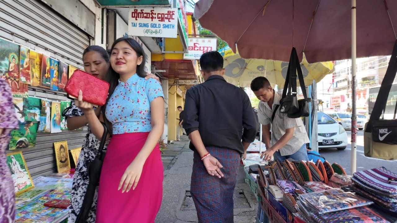 🇲🇲Yangon 30 minutes walk - Myanmar street walking tour 2024 ｜4K 60fps