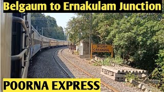 11097 Poorna Express | Belgaum to Udupi | Full Train Journey | Dudhsagar waterfall view