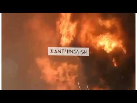 Μεγάλη φωτιά στην Ξάνθη στις καπναποθήκες κοντά στο ΚΤΕΛ