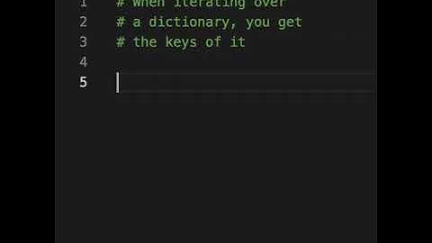 Iterating over a dictionary using "in" in Python returns