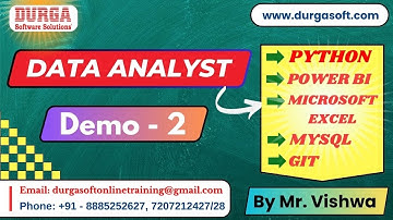 DATA ANALYST tutorials || Demo - 2 || by Mr. Vishwa On 04-03-2025 @8PM IST