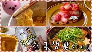 울산Vlog🐳 아귀찜, 잡채, 부침개 손님초대 음식 만들기 | 핫플 카페 뿌시기 | 신전, 바밤바 막걸리 먹방 🥬🥕🍖