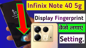 Infinix note 40 5g me display fingerprint lock setting//how to fingerprint lock in infinix note 40.