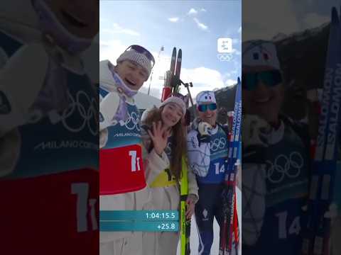 🇫🇷🥇 La première médaille d'or des Bleus aux JO ! #biathlon #olympics #jeuxolympiques