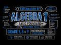 Algebra 1 Made Easy | Basic Foundation of Algebra for Beginners | Grade 7, 8 & 9 Mathematics