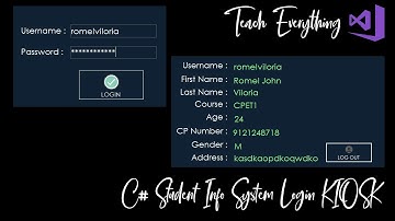 C# Student Info System Login KIOSK Part 1