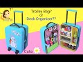 How to make a cute trolley bag desk organizer best out of waste  diy stationary organizer