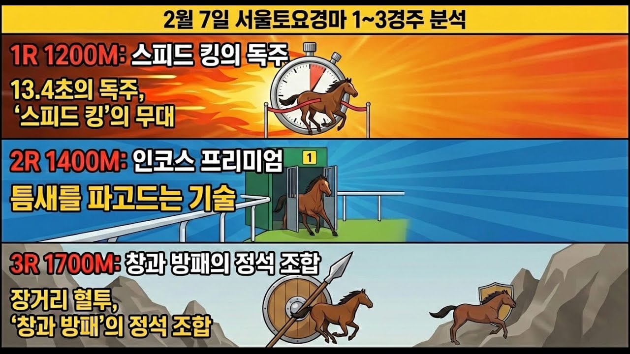 2월7일 서울경마예상(1~3경주)❇️렛츠런파크🔥토요경마예측📊족집게데이터