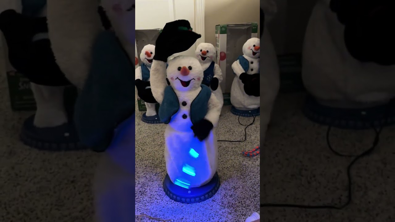 50 Sub Special!!!! Gemmy Spinning Snowflake Snowman all of my blue vests