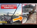 Dump Trailer Loses Control and Takes Down Power Pole