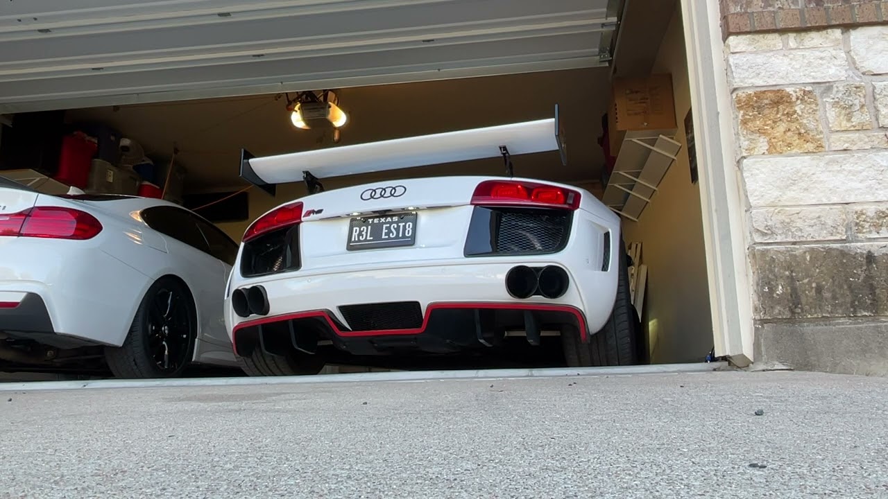 Audi R8 V8 - Cold Start exhaust sound - Prior Design Widebody GT850